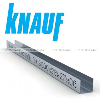 Профиль KNAUF для гипсокартона UD: 27x28. Длина 3м. Толщина – 0,6 мм.
