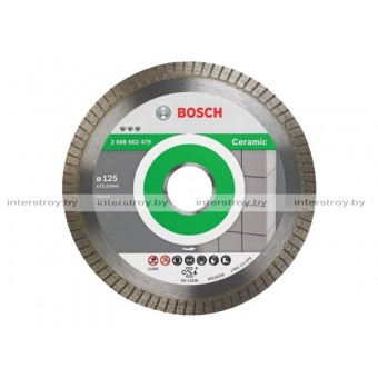 Алмазный круг 125х22 мм по керамике Turbo BEST FOR CERAMIC EXTRA-CLEAN BOSCH -3165140518093