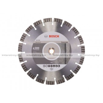 Алмазный круг 300х20/25.4 мм по бетону сегмент. BEST FOR CONCRETE BOSCH -3165140581639