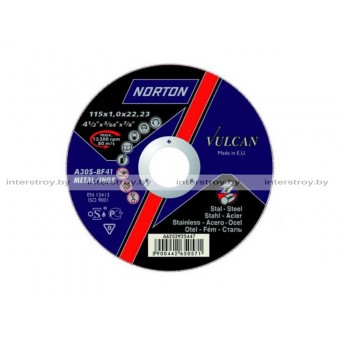 Круг обдирочный 125х6.4x22.2 мм для металла Vulcan NORTON -5900442658263