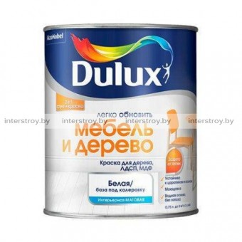 Краска Dulux Мебель и Дерево BW 0.75 л Белый