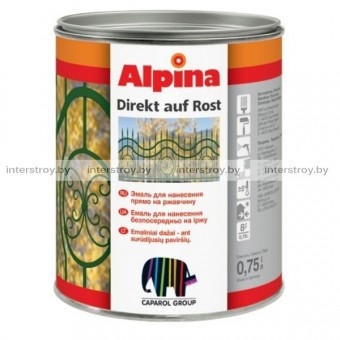 Эмаль Alpina Direkt auf Rost 0.75 л Жёлтая