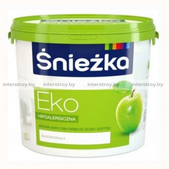 Краска Sniezka Eko гипоаллергенная для стен и потолков 1 л Снежно-белая