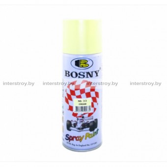 Краска аэрозольная Bosny Acrylic BS33 Cream 400 мл Бледно-желтая