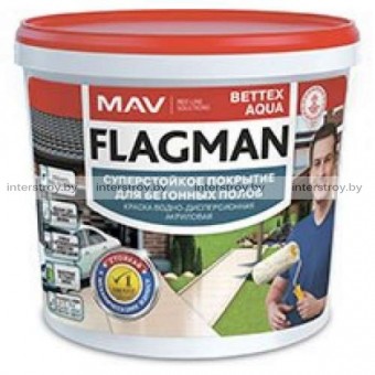 Краска MAV Flagman Bettex Aqua для бетонных и деревянных полов 3 л Серая