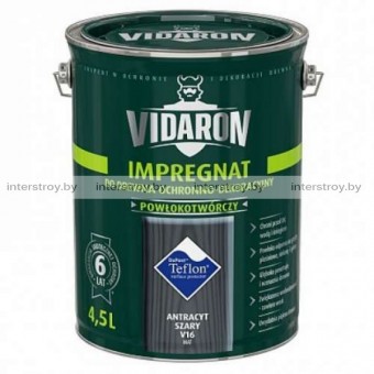 Пропитка для дерева Vidaron Impregnat 4.5 л V16 Серый антрацит
