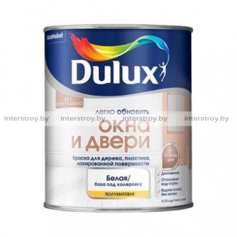 Краска Dulux Окна и Двери BW 0.75 л Белый