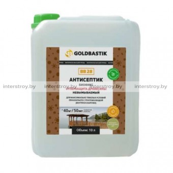 Антисептик Goldbastik Биофикс BB 28 суперзащита древесины 10 л