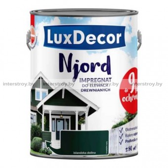 Краска антисептик Luxdecor Njord для древесины 2.5 л Сушеный укроп