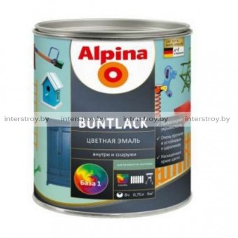 Эмаль Alpina Buntlack 0.75 л Синяя