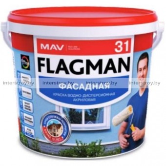 Краска MAV Flagman 31 фасадная 11 л Белая