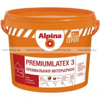 Краска Alpina Expert Premiumlatex 3 База 1 10 л Белый