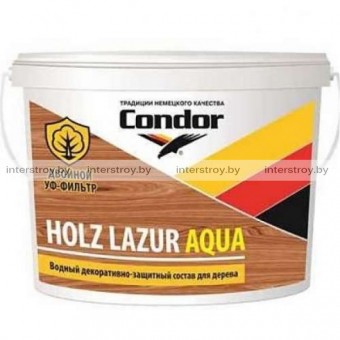 Лак Condor Holz Lazur Aqua 0.9 кг Маренго светлый