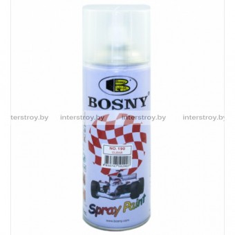 Краска аэрозольная Bosny BS190 Acrylic clear 400 мл Прозрачный глянцевый