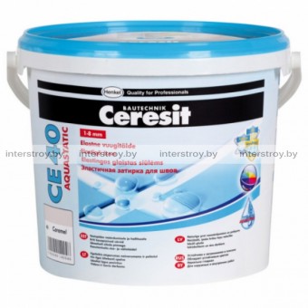 Фуга Ceresit CE 40 aquastatic №01 водоотталкивающая белая 5 кг