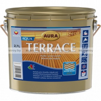 Масло Aura Terrace Aqua для террас Brown 2.7 л