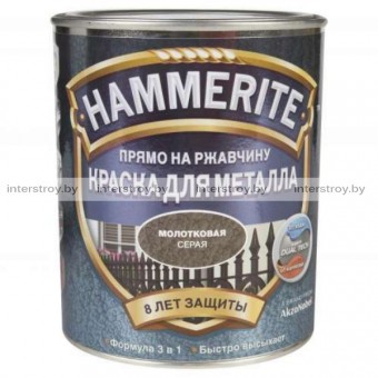 Краска Hammerite с молотковым эффектом 2.5 л Серая