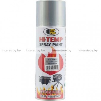 Краска аэрозольная температуростойкая Bosny Hi-temp Spray Paint BS1500 400 мл Алюминий