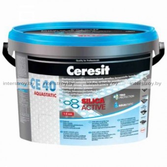 Фуга Ceresit CE 40 aquastatic №03 водоотталкивающая мраморно-белый 5 кг