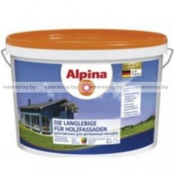 Краска Alpina Долговечная для деревянных фасадов База 3 9.4 л Прозрачная