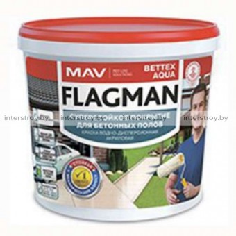 Краска MAV Flagman Bettex Aqua для бетонных и деревянных полов 1 л Светло-серая