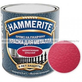 Краска Hammerite с молотковым эффектом 0.75 л Красная