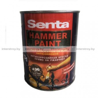 Краска Senta Hammer Paint антикоррозийная с металлическим эффектом 402 0.75л Королевский золото