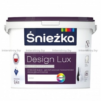 Краска Sniezka Design Lux 9.4 л Белая
