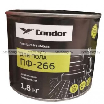 Эмаль Condor ПФ-266 для пола 1.8 кг Красно-коричневая