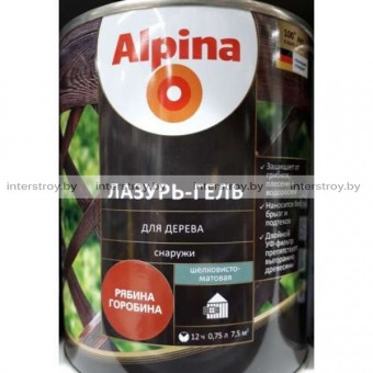 Лазурь-гель для дерева Alpina 0.75 л Черный