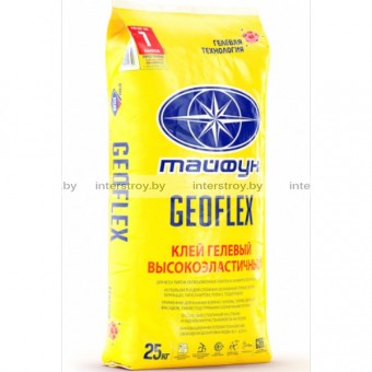 Клей для плитки Тайфун Geoflex гелевый высокоэластичный 25 кг