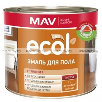 Эмаль MAV ECOL ПФ-266 2.4 л Золотисто-коричневая