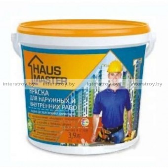 Краска MAV Haus Master для внутренних и наружных работ 3 л Белая